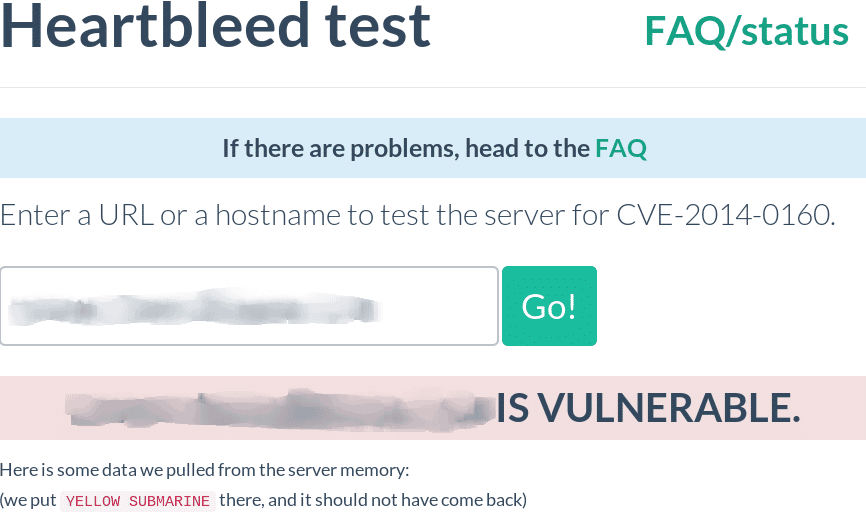 Test your server for Heartbleed CVE 2014 0160