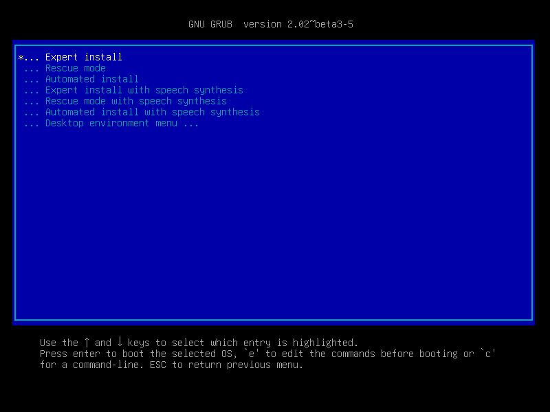 Direct install of Debian SID
