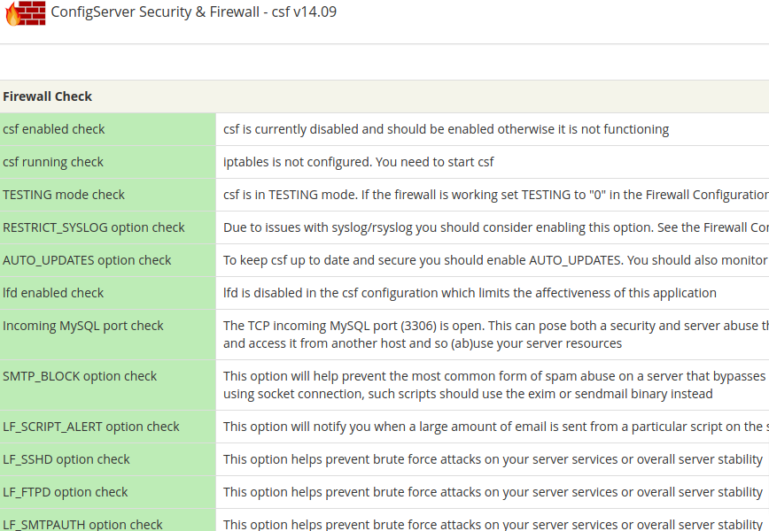 ConfigServer Security Firewall