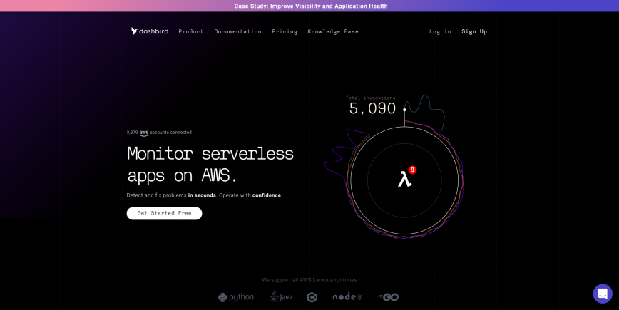 Dashbird.io - Monitor serverless apps on AWS