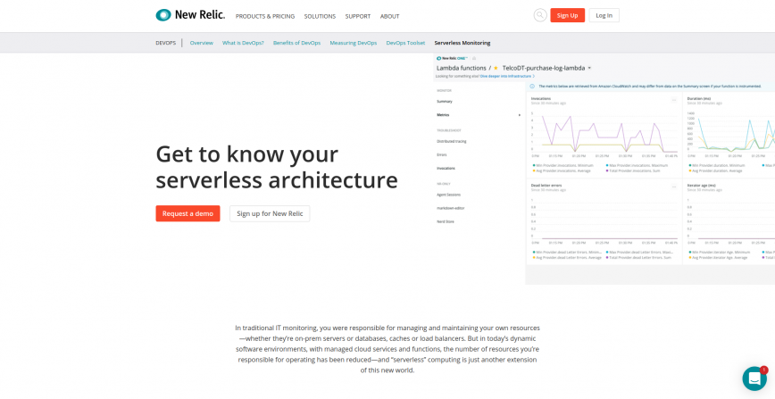 Serverless Monitoring New Relic