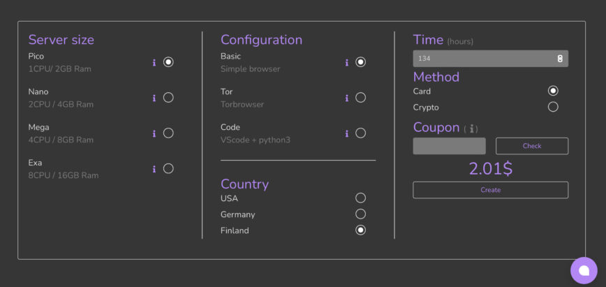 Webpc - configuration