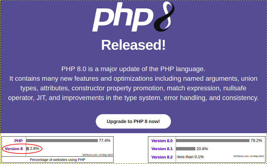 php8 upgrade now!