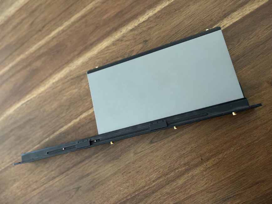 Balance 20x - mounted in a 19-inch 1u rackmount. (top view)