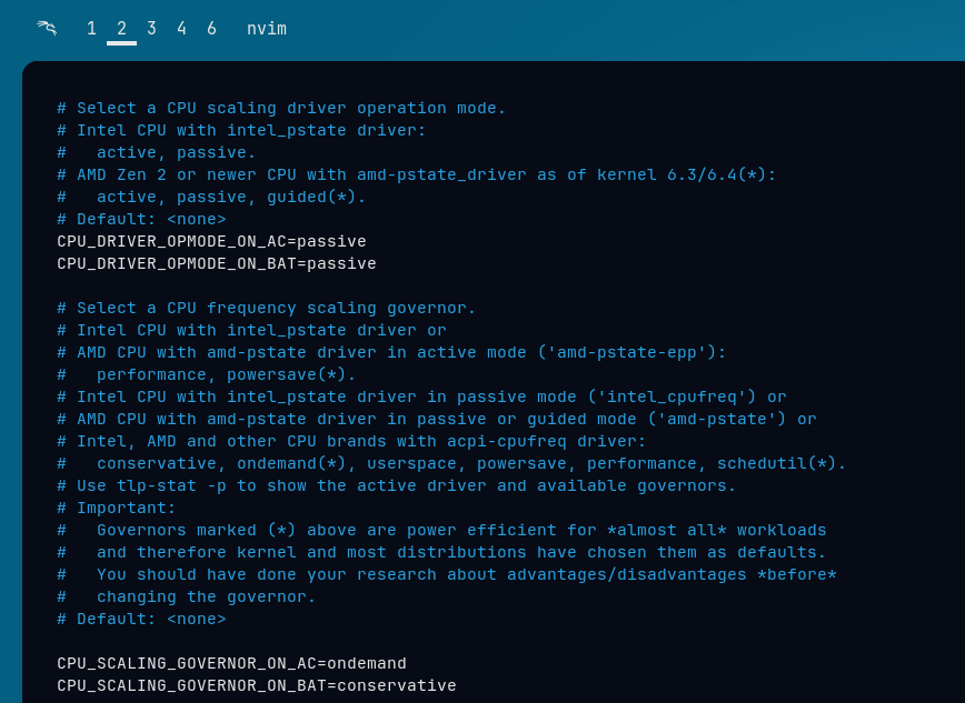 TLP config