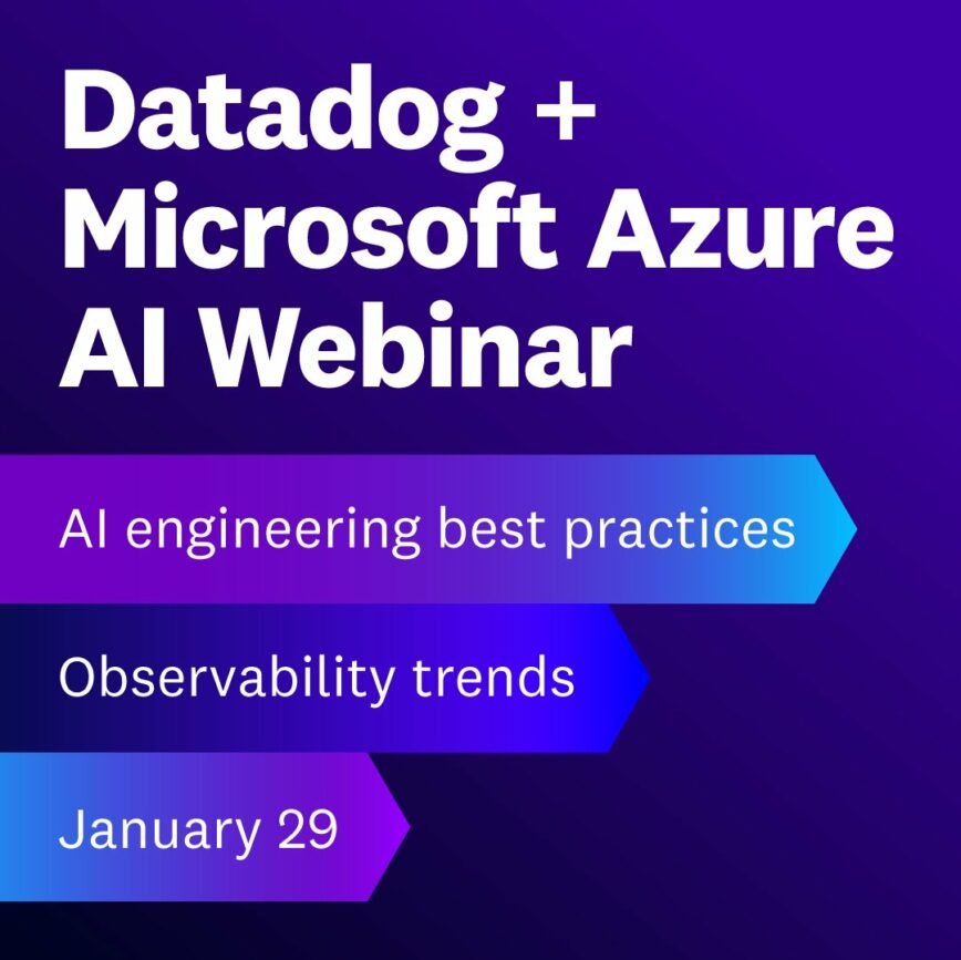 Microsoft Azure and Datadog’s 2-part virtual summit on January 29