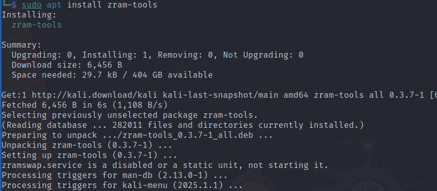 apt install zram-tools (Debian/Ubuntu)