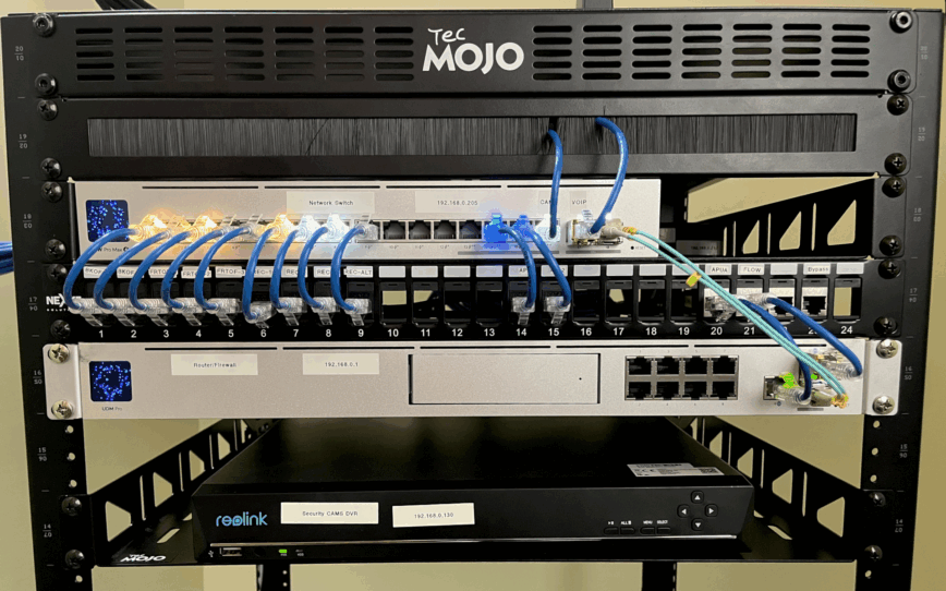 Office Network Rack Hardware at a Glance
