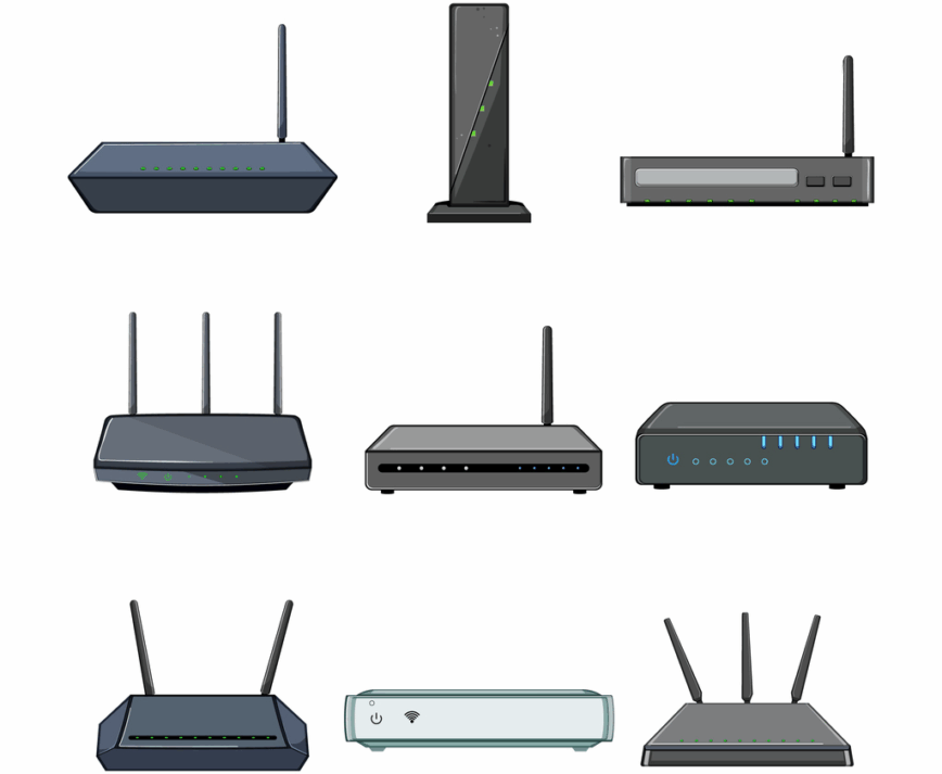 Various modem and router models commonly provided by internet service providers.