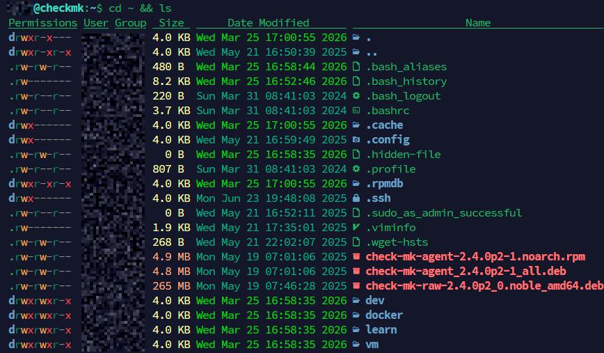 ll bash alias output with --group-directories-first Terminal output of the ll bash alias showing files and directories sorted with directories first