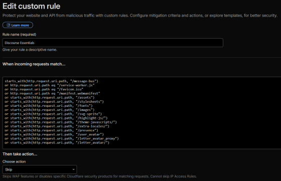 Cloudflare with Discourse: Setup Guide (WAF & Security Rules ...