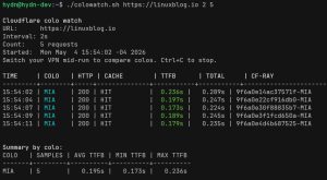 Watching Cloudflare Data Center Locations in real-time