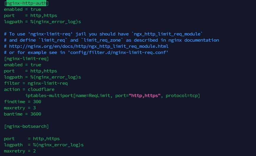 Fail2ban jail configuration for Nginx HTTP authentication Fail2ban nginx-http-auth jail configuration and ban activity