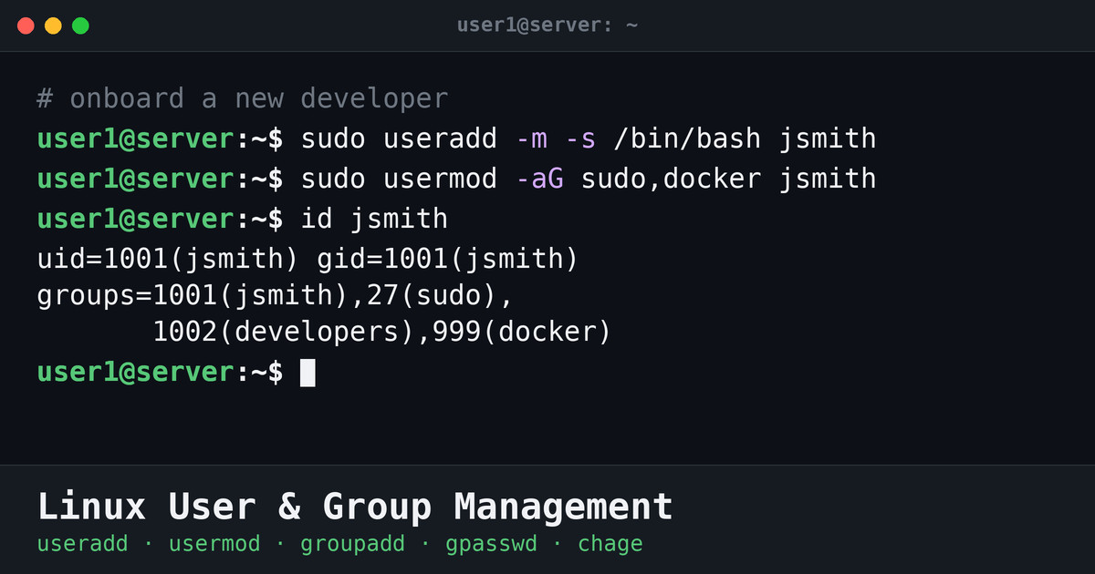 Linux: Guide to useradd, usermod, and groupadd | LinuxBlog.io