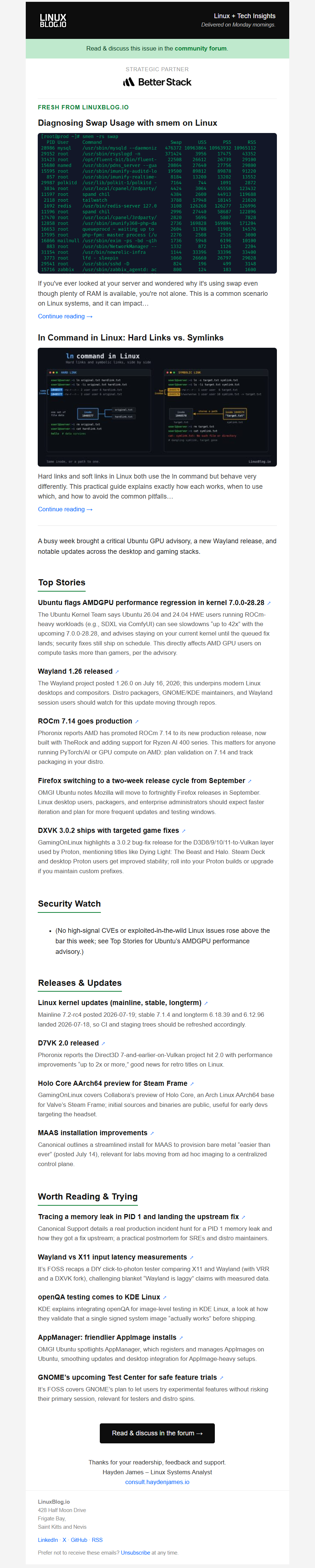 Sample newsletter - LinuxBlog.io Sample newsletter - LinuxBlog.io