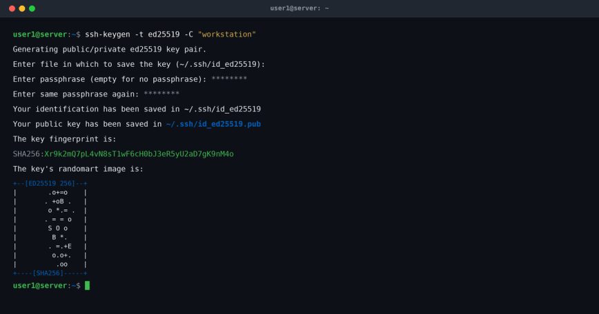 SSH Key Authentication on Linux Terminal showing ssh-keygen generating an ed25519 SSH key pair on Linux