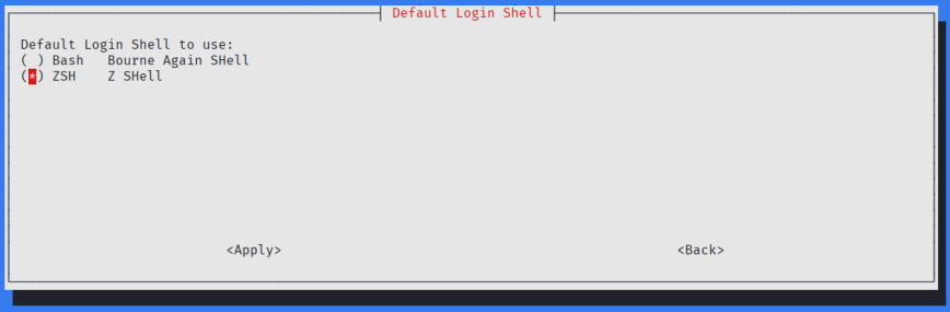 Kali-Tweaks lets you switch between zsh and Bash with a simple toggle.